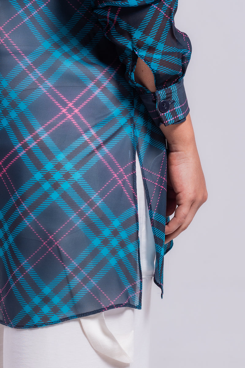 CAMISA XADREZ AZUL