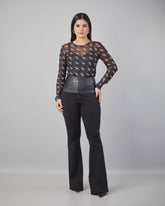 CALÇA FLARE PRETA