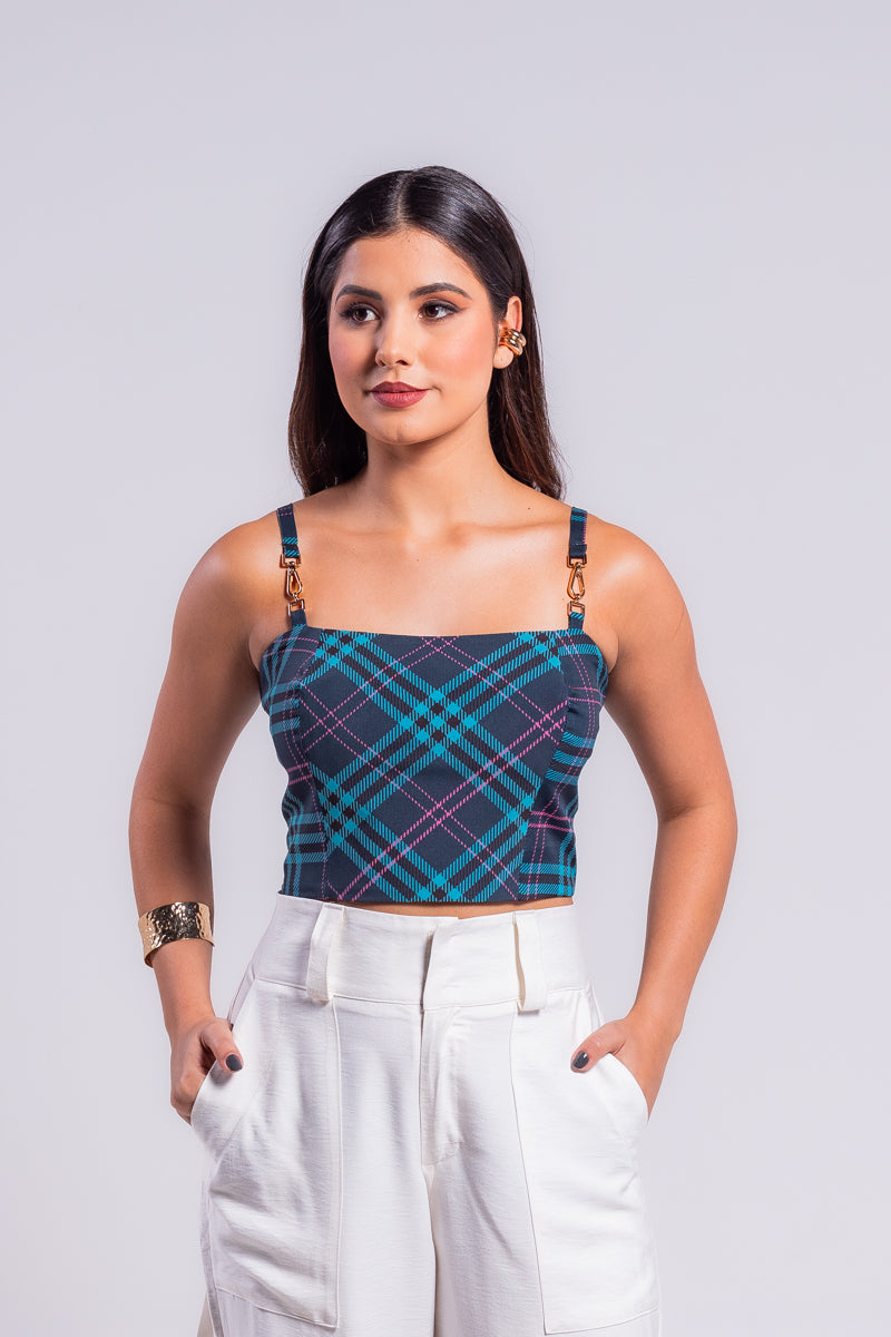 TOP XADREZ AZUL