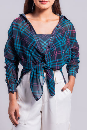 CAMISA XADREZ AZUL