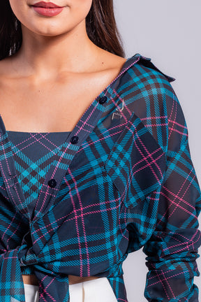 CAMISA XADREZ AZUL