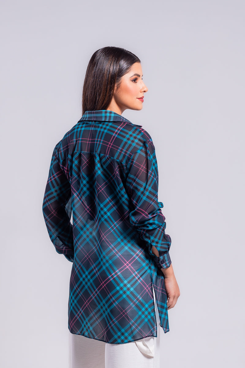 CAMISA XADREZ AZUL